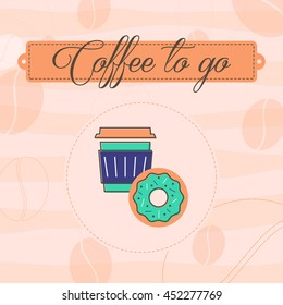 Coffee shop logo with hand drawn elements