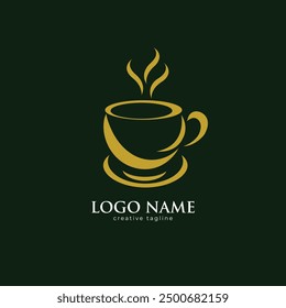 Coffee shop logo, coffee icon, coffee shop, cup, grain, bean fully editable vector logo template