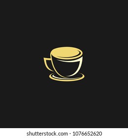 Coffee Shop Logo Icon Design Template. Cappuccino Cafe Vector Illustration