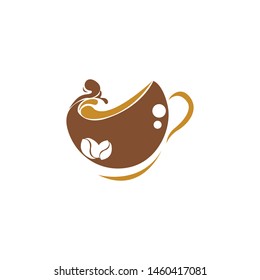 Coffee Shop Logo Icon Design Template. Cappuccino Cafe Vector Illustration