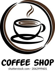Coffee shop logo. Coffee shop icon. logo design vector.