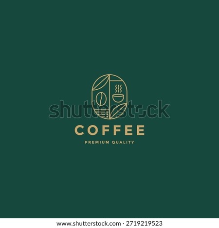 Coffee shop logo icon design template flat vector