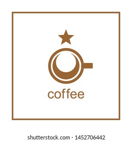 coffee shop logo icon template design vector illustration