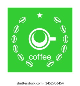 coffee shop logo icon template design vector illustration
