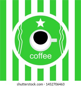 coffee shop logo icon template design vector illustration