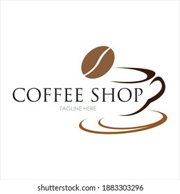 Coffee Shop Logo Icon Template Design Vector Illustration