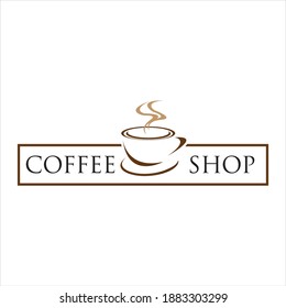Coffee Shop Logo Icon Template Design Vector Illustration