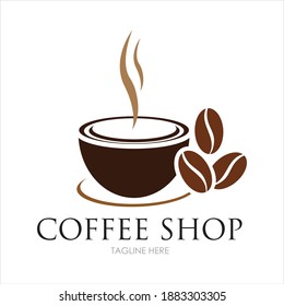 Coffee Shop Logo Icon Template Design Vector Illustration