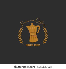 Coffee shop logo icon template design