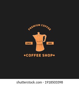 Coffee shop logo icon template design