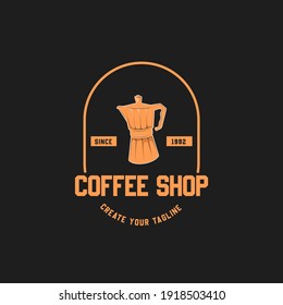 Coffee shop logo icon template design