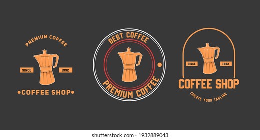 Coffee shop logo icon template design