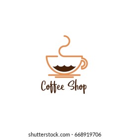 Coffee Shop Logo Icon Template Design Vector Illustration
