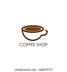 Coffee Shop Logo Icon Template Design Vector Illustration
