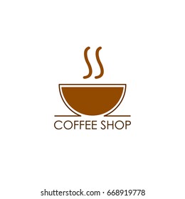 Coffee Shop Logo Icon Template Design Vector Illustration
