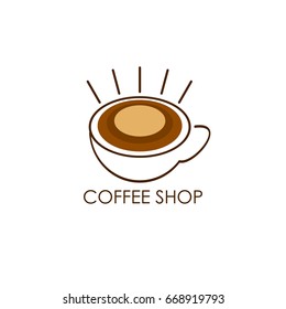 Coffee Shop Logo Icon Template Design Vector Illustration
