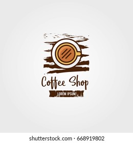 Coffee Shop Logo Icon Template Design Vector Illustration
