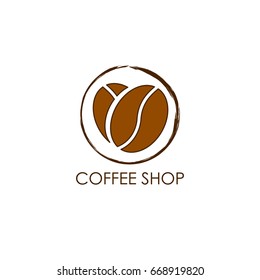Coffee Shop Logo Icon Template Design Vector Illustration
