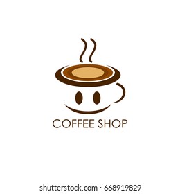 Coffee Shop Logo Icon Template Design Vector Illustration

