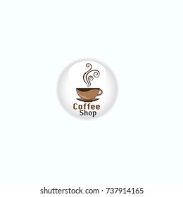 Coffee Shop Logo Icon Template Design Vector Illustration