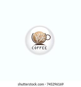 Coffee Shop Logo Icon Template Design Vector Illustration
