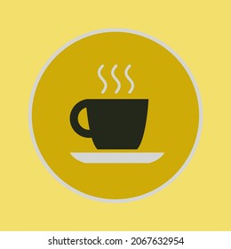 Ilustración vectorial del logotipo de la cafetería