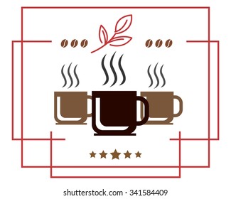 coffee shop logo icon vector