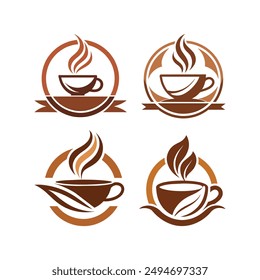 Coffee Shop Logo Icons Illustration - Ideal for T-shirt Design, Hoodie Design, Pillow Cover Design, and More