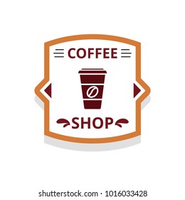 Coffee shop logo illustration.