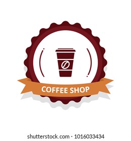 Coffee shop logo illustration.