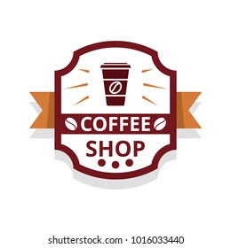 Coffee shop logo illustration.