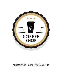 Coffee shop logo illustration.