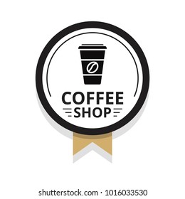 Coffee shop logo illustration.
