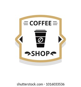 Coffee shop logo illustration.