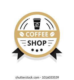 Coffee shop logo illustration.