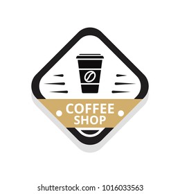 Coffee shop logo illustration.