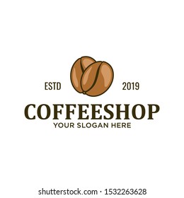 coffee shop logo inspiration.flat design.vector illustration concept