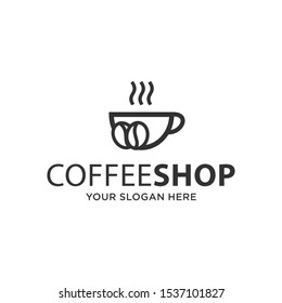 coffee shop logo inspiration.modern design.vector illustration concept