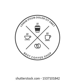 coffee shop logo inspiration.modern design.vector illustration concept