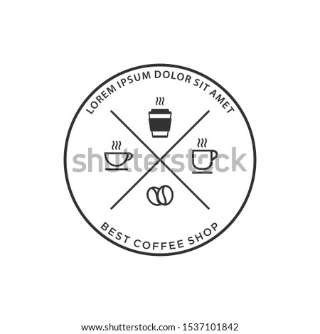 coffee shop logo inspiration.modern design.vector illustration concept