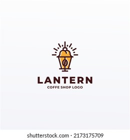 COFFEE SHOP LOGO WITH LANTERN