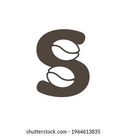 Coffee Shop Logo. Letter S with Negative Space Coffee Icon Inside. Vector Design Template