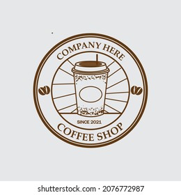 coffee shop logo modern vector