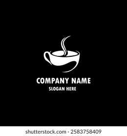 coffee shop logo, named Luminous, green background, simple design, clean lines, minimalist style, coffee cup icon, soft hues, high quality