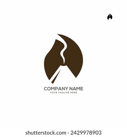 	
Coffee shop logo with natural views