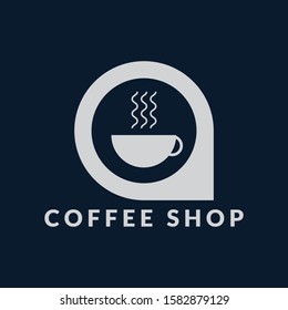 Coffee Shop logo with navigasi icon