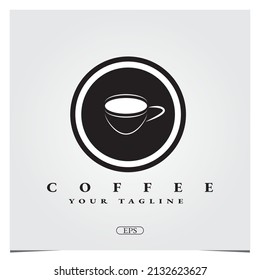coffee shop logo premium elegant template vector eps 10