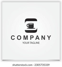 coffee shop  logo premium elegant template vector eps 10