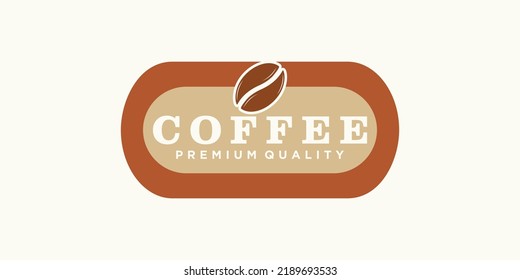 coffee shop logo premium quality whit creative concept