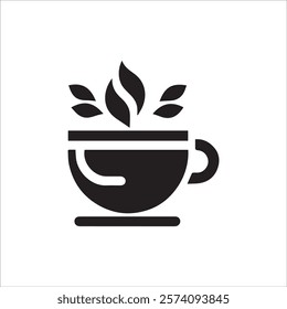 Coffee shop logo. Retro badge coffee bean and leaf branch with mountain natural icon line stamp logo vector design in vintage hipster modern style, premium coffee shop bar brand symbol icon